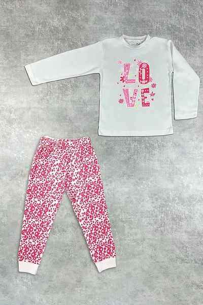 Messido 100% Cotton Love Printed Άνετες και απαλές παιδικές πιτζάμες (1-5 ετών)