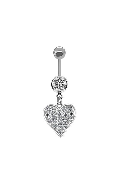 Choice ADQ80002C Sweet Butterfly Crown Heart Drop Belly Button Pink White Crystal Stone Hellokitty Dangle N