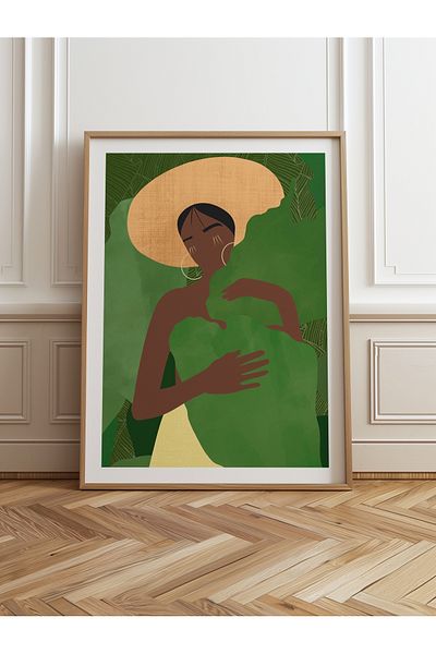 HOMEPACK Единична картина в дървена рамка, единичен плакат, картина TK/994