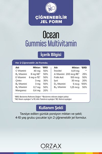 Ocean 60's Kids Gummies - Multivitamin and Chewable Gel Form