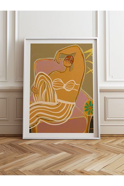 HOMEPACK Single Wooden Framed Painting One Piece Poster Painting Tk/993