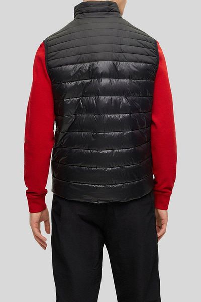 BOSS Waterproof Regular Fit Stand Collar Puffer Men's Vest Black