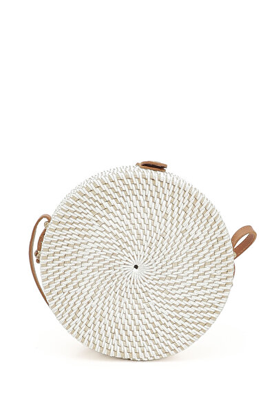 GÖNDERİ(R) Women / Girls Beige Straw Braided Long Strap Shoulder Bag