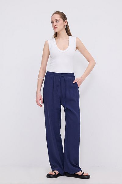 Addax Modal Wide Leg Pants Pn0368-U3