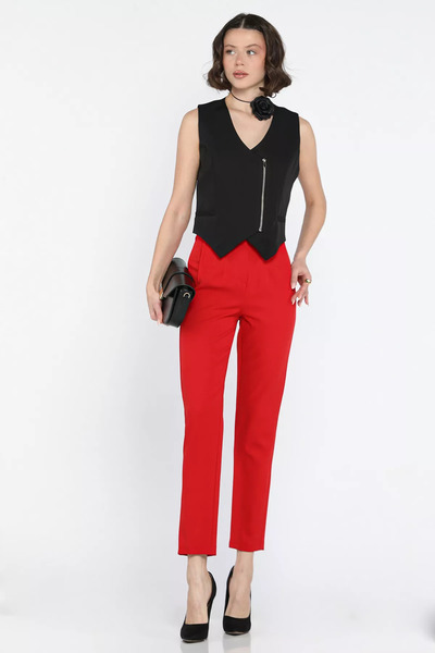 julude Red Women's Pipe Leg Pants