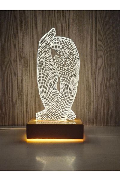 Vipyol Led Lamp Love Hands Design for Valentine's Day Led Night Light Special Day Gift for Lover