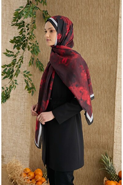 Fatma Atasoy Batik Kırmızı Desenli Şal