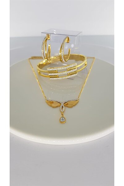 SONES Melek Hediye Çelik Takı Setli Sns50181 14 Şubat Sevgiliye Hediye Sevgil...