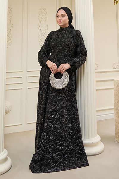 InStyle Μαύρο φόρεμα Stoned Buzy