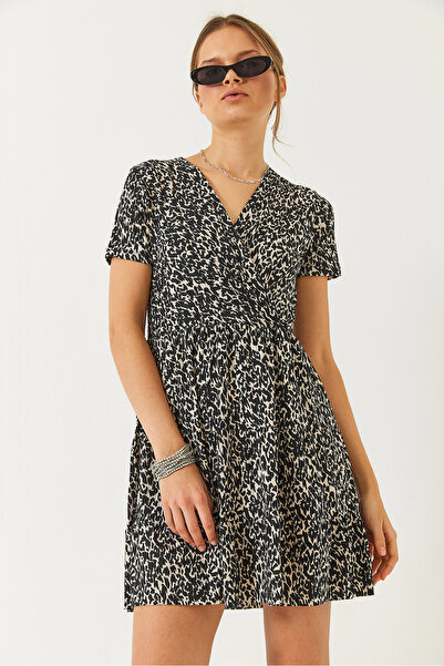 Bianco Lucci Γυναικείο Μίνι φόρεμα με κοντό μανίκι με διπλό στήθος 60261470