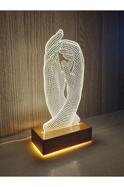 Vipyol Led Lamp Love Hands Design for Valentine's Day Led Night Light Special Day Gift for Lover