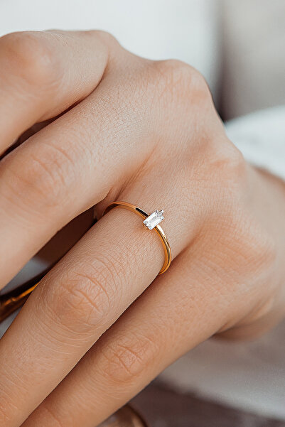 SEMİZ KUYUMCULUK 14 Ayar Mini Baget Sade Yüzük