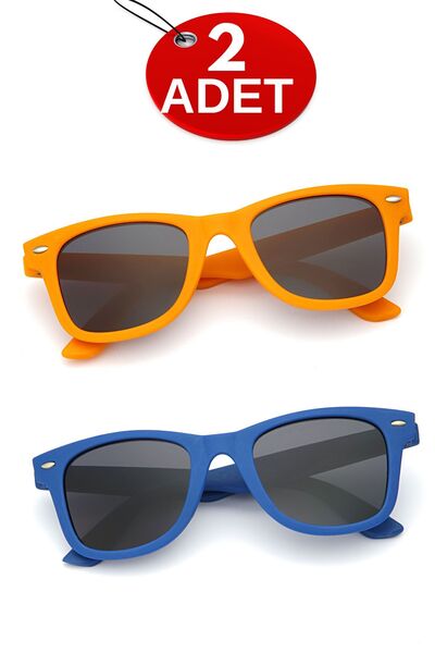 Zzla Super Set of 2 Uv400 Protected Children's Sunglasses with Colorful Box Gift