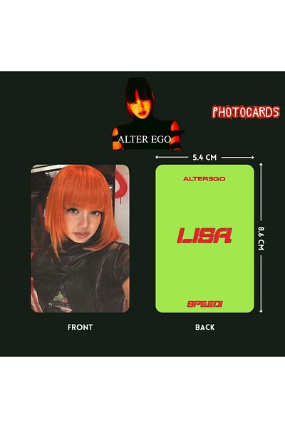 Kpop Dünyasi Blackpink Lisa'' Alter Ego'' Speedi Photocards Set