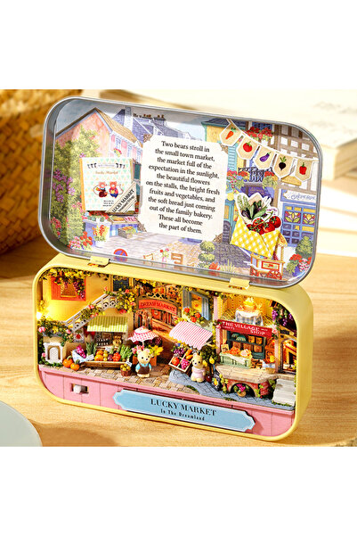 Choice Q-008 صندوق مسرح DIY بيوت الدمى الخشبية صندوق مصغر بيوت الدمى اللطيفة ...