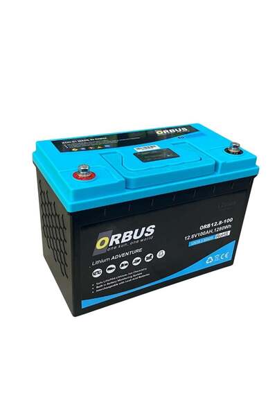 ORBUS 12V 100 AH LITHIUM IRON AKÜ (LIFePO4 BATTERY) (330*173*222) (14 KG) TSE'Lİ