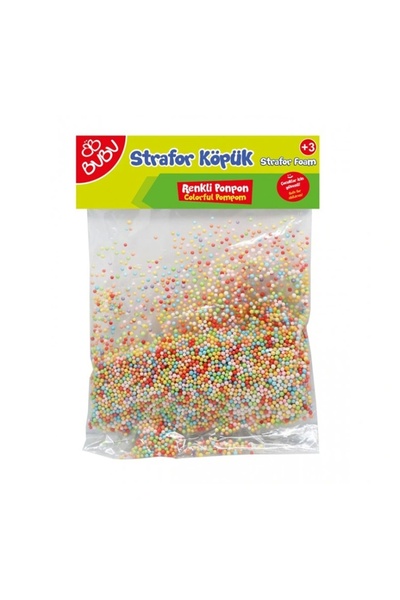 Bubu -KP0036 STRAFOR KÖPÜK RENKLİ PONPON