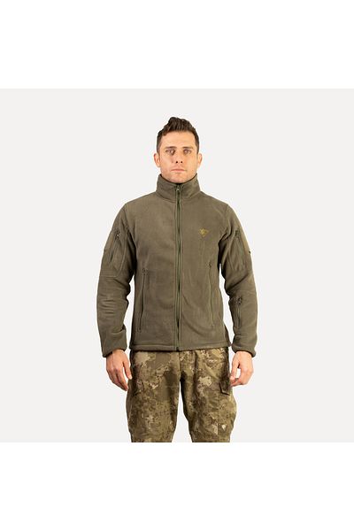 Wolftrap Tactical Khaki 5-Pocket Fleece Jacket, Comfortable and Flexible Fleece Coat