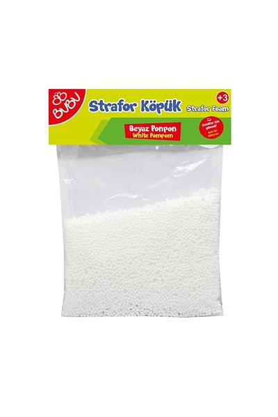 Bubu Styrofoam Foam White Pompom - Kp0037