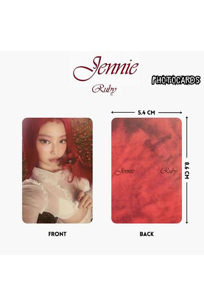 Kpop Dünyasi Jennie Blackpink "Ruby" Photocards Booklet Have Written 2