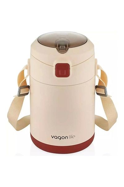 Vagonlife Steel Lunch Box - Two Compartment Lunch Box with Single Speed Metal Bl10081 1800ml