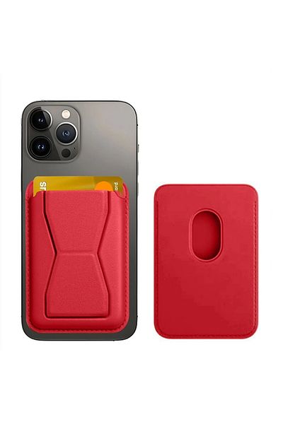 Fibaks حافظة بطاقات لهاتف Apple iPhone 11 12 13 14 15 16 Mini Plus Pro Max متوافقة مع حامل مغناطيسي من الجلد Magsafe
