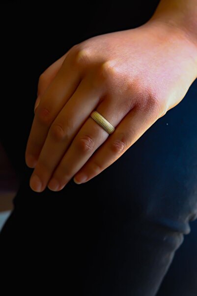 SEMİZ KUYUMCULUK Lazerli Taşsız Altın Alyans