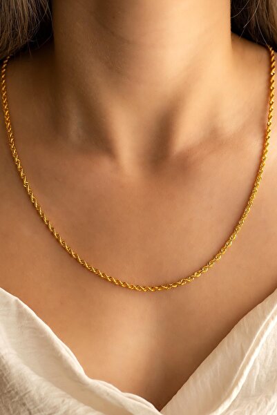 SEMİZ KUYUMCULUK Orta Kalınlık Halat Altın Zincir