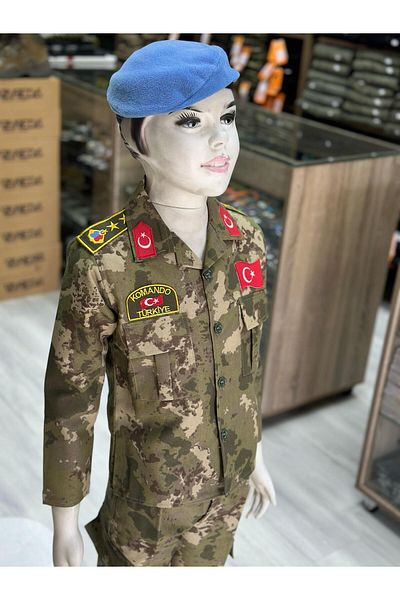 KOMANDO PAZARI Children's Soldier Commando Outfit (Shirt Pants Beret Original)
