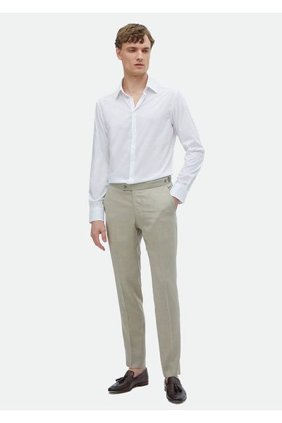 Ramsey Cămașă clasică din țesătură albă, slim fit
