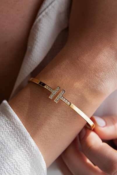 SEMİZ KUYUMCULUK Kadın Taşlı Spor Altın Bilezik