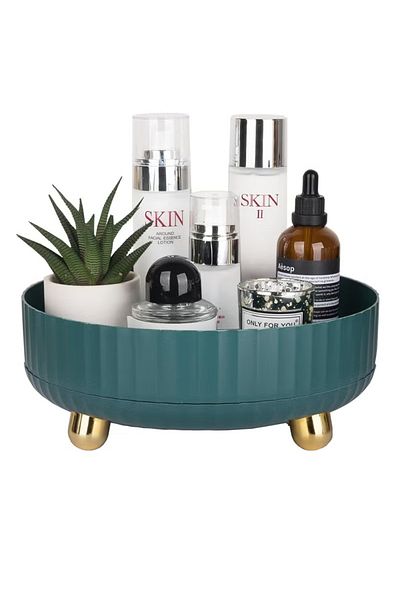 COOYA 360 Degree Rotating Lazy Susan Organizer Tray,Spinning Cosmetics Storage for Makeup Food Bottles