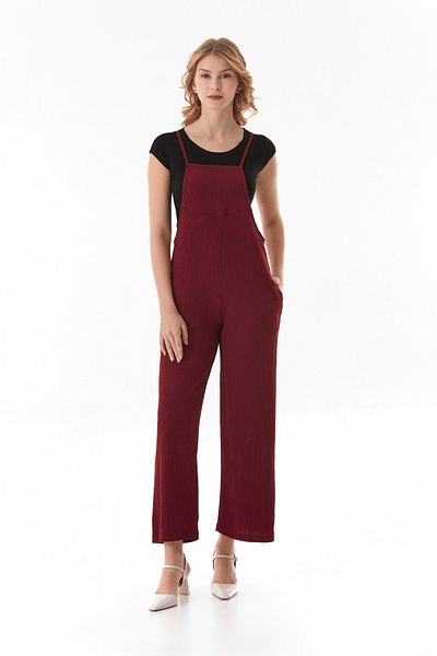 Fulla Moda Crepe Fabric Rope Strap Jumpsuit