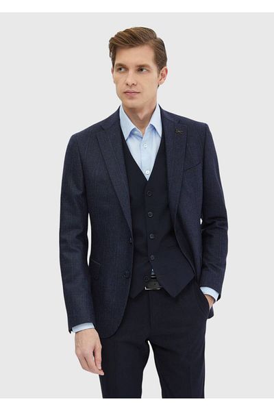 Ramsey Navy Blue Vest Suit