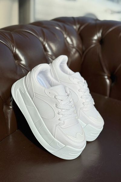 GOFFSHOES Pantofi sport Gustov cu talpă groasă de damă - alb