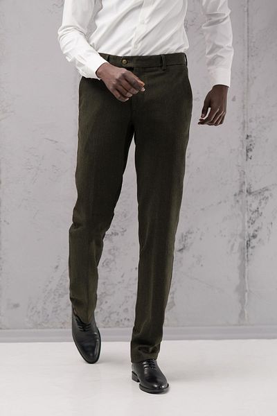 Ecer Regular Fit Straight Thick Winter Gabardine Trousers with Side Pockets