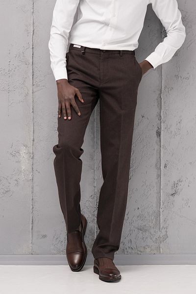 Ecer Regular Fit Straight Thick Winter Gabardine Trousers with Side Pockets