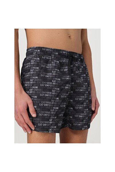 EA7 Ανδρικό EA7 Summer μοτίβο μέσης δεμένο ασπρόμαυρο μαγιό 7M000510 AF13059-MC085