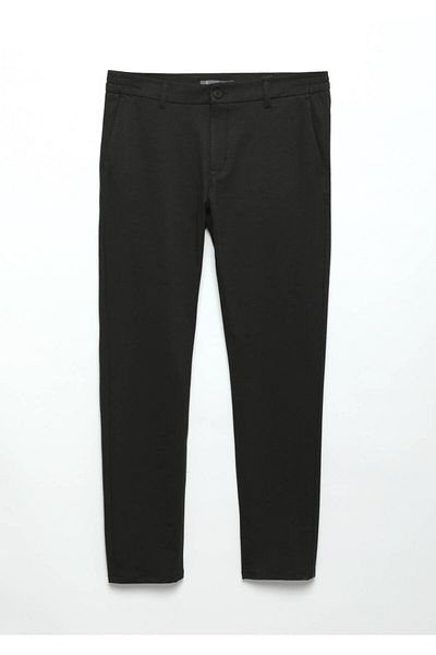Ramsey Anthracite Striped Knitted Jogging Fit Casual Trousers