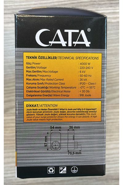 Cata Ct-9186 Cata Current Protected Socket Lightning and Child Protected Socket