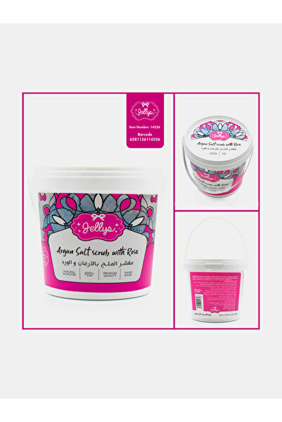 JELLYS مقشر ملح الأرجان بالورد، 600 جرام