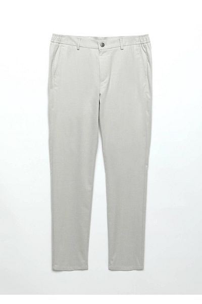 Ramsey Light Gray Plain Woven Jogging Fit Casual Pants