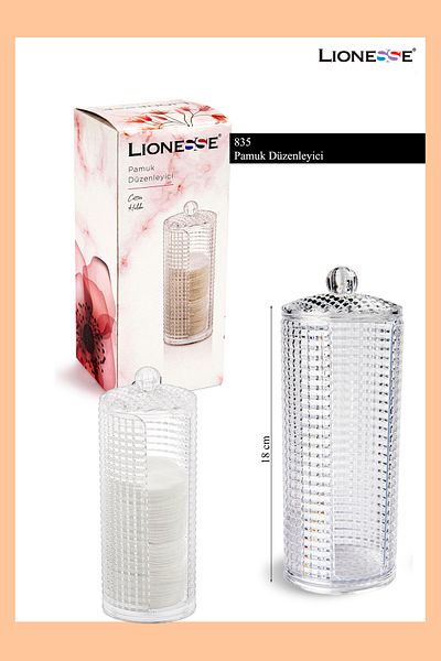 Lionesse Cotton Organizer 835 - Makeup Cotton, Disc Cotton