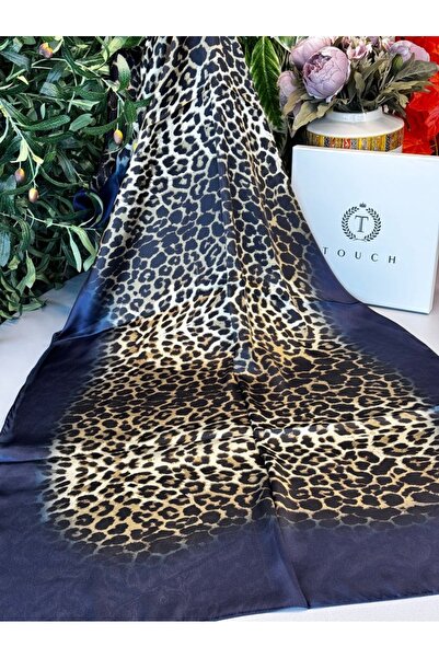 eksper hırdavat Αγγίξτε Εισαγόμενο Leopard Voile Silk Shawl
