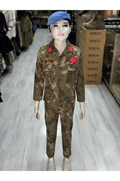 KOMANDO PAZARI Children's Soldier Commando Outfit (Shirt Pants Beret Original)