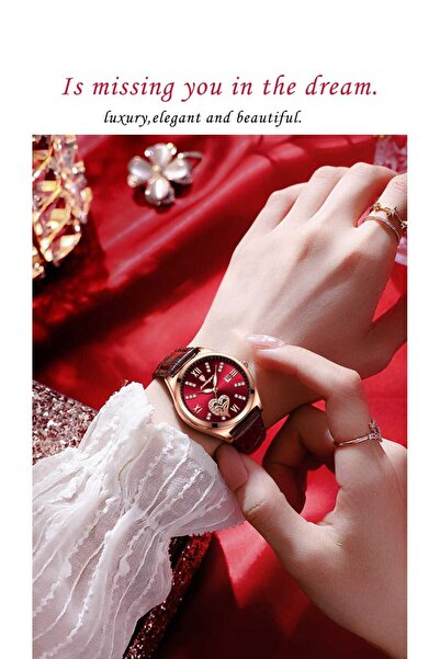 Z1 Home Lüx Ladın Deri Rose Kol Saati