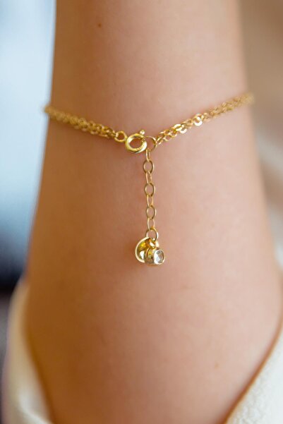 SEMİZ KUYUMCULUK Taşlı Kalp Altın Bileklik