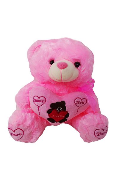 Salamandra Teddy Bear with Heart, Pink