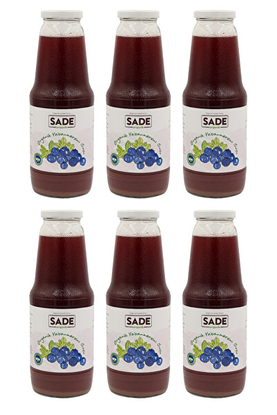 Sade Organik Yaban Mersini Suyu 1000ml 6'lı