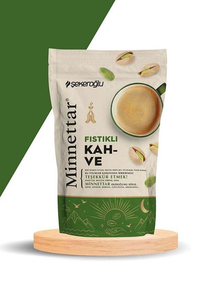 Şekeroğlu Minnettar Pistachio Turkish Coffee 165 gr – Authentic Turkish Coffee With Ground Pistachio